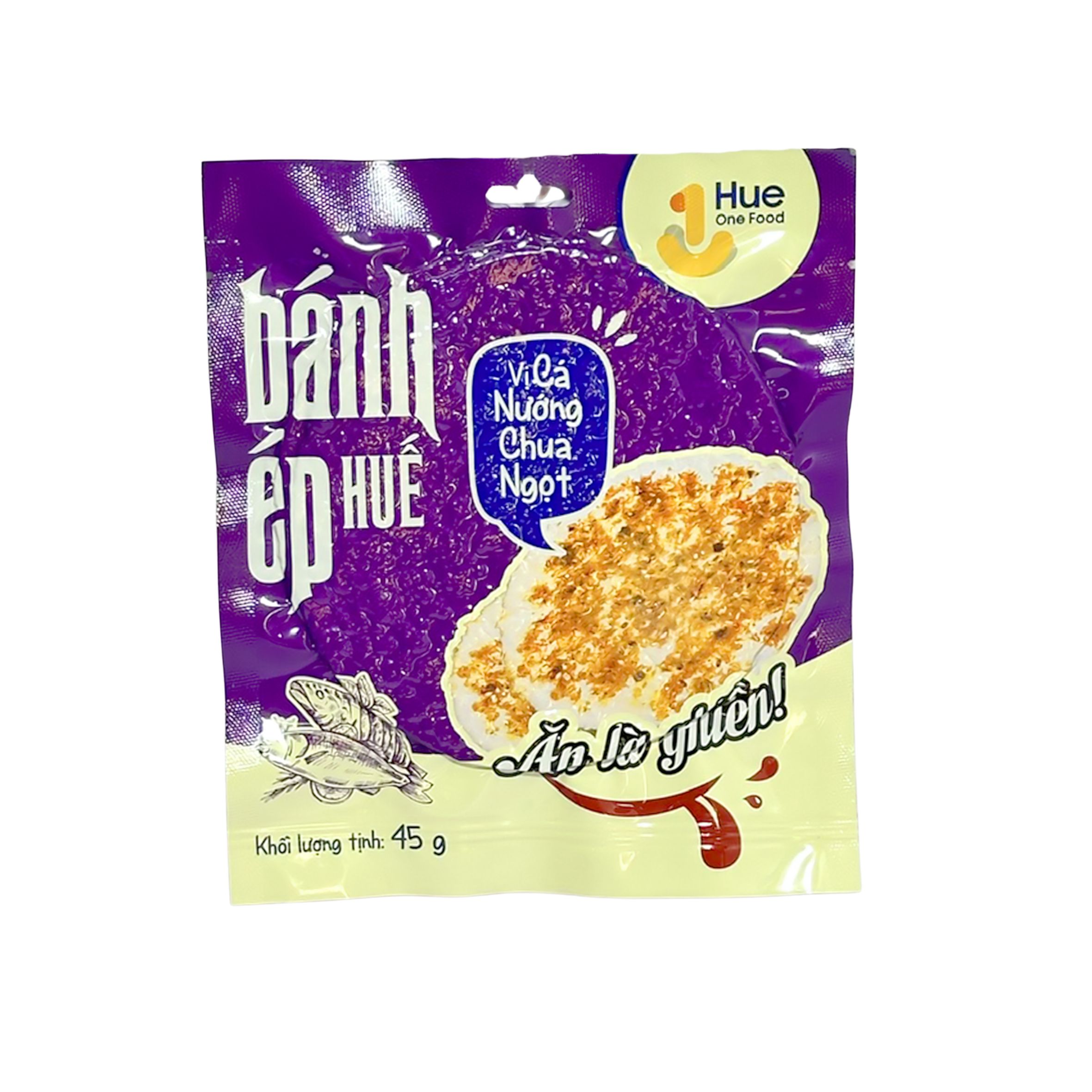 Bánh ép Huế vị cá nướng chua ngọt One Food gói 45g