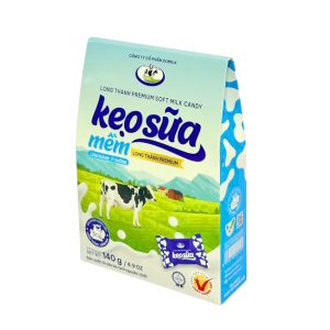 Kẹo sữa mềm Long Thành Premium ít đường Domilk 140g