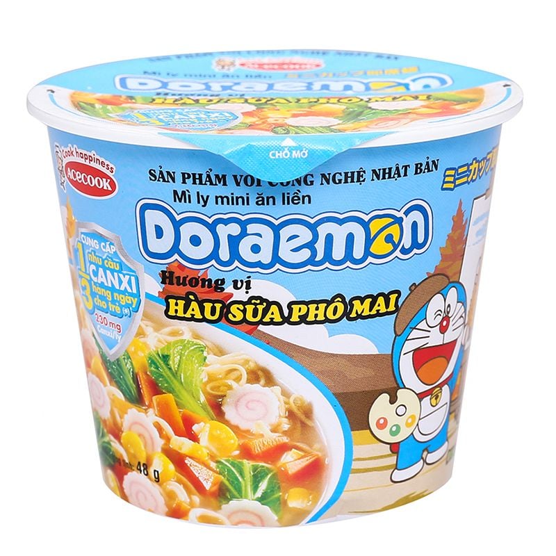 Mì ly mini Doreamon hàu sữa phô mai 48g