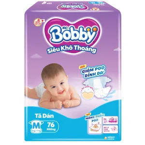 Tã dán trẻ em Bobby S80 (4–8kg)/Gói – Êm mềm, khô thoáng vượt trội