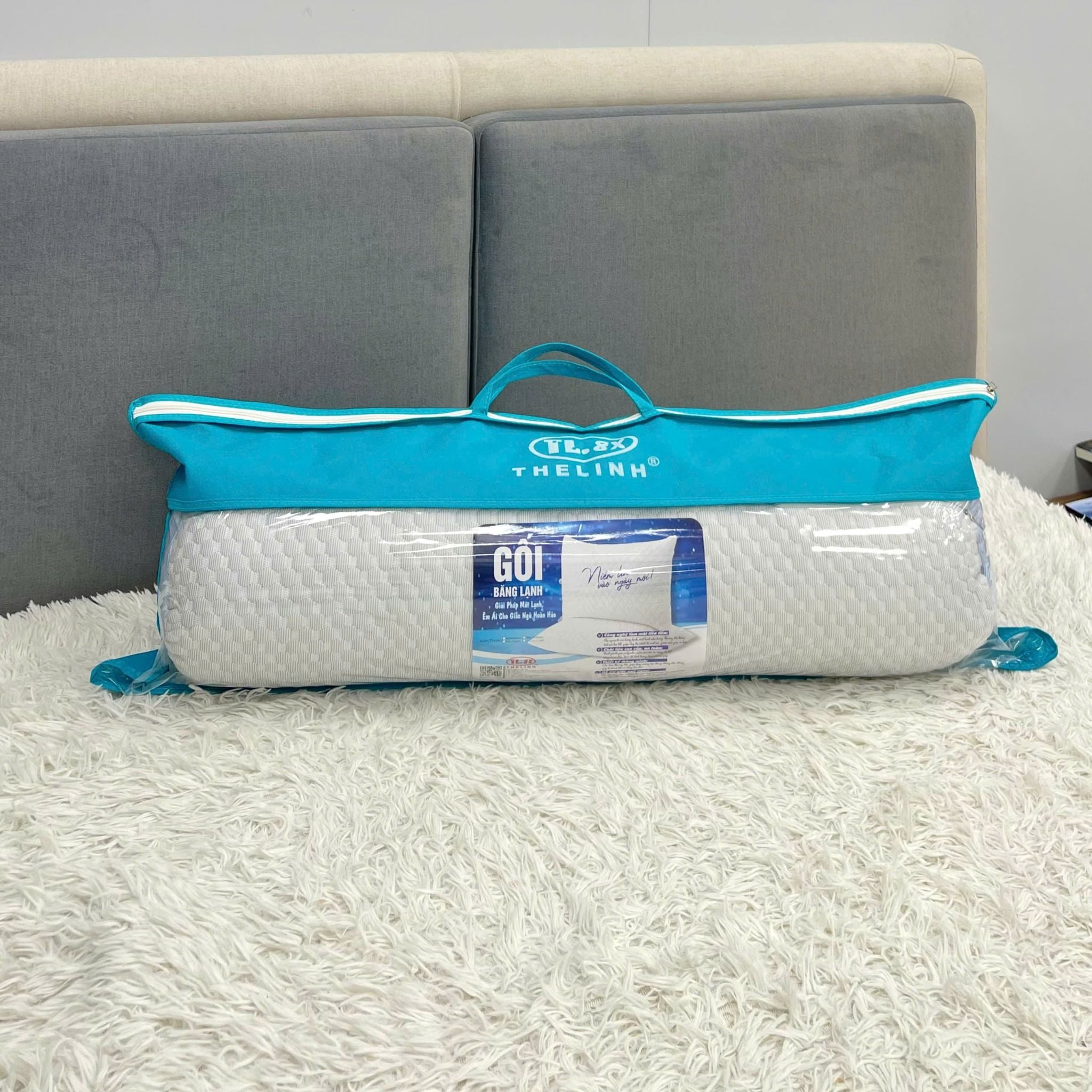 Gối Massage Băng Lạnh (Gòn Bi) 35 x 100 cm