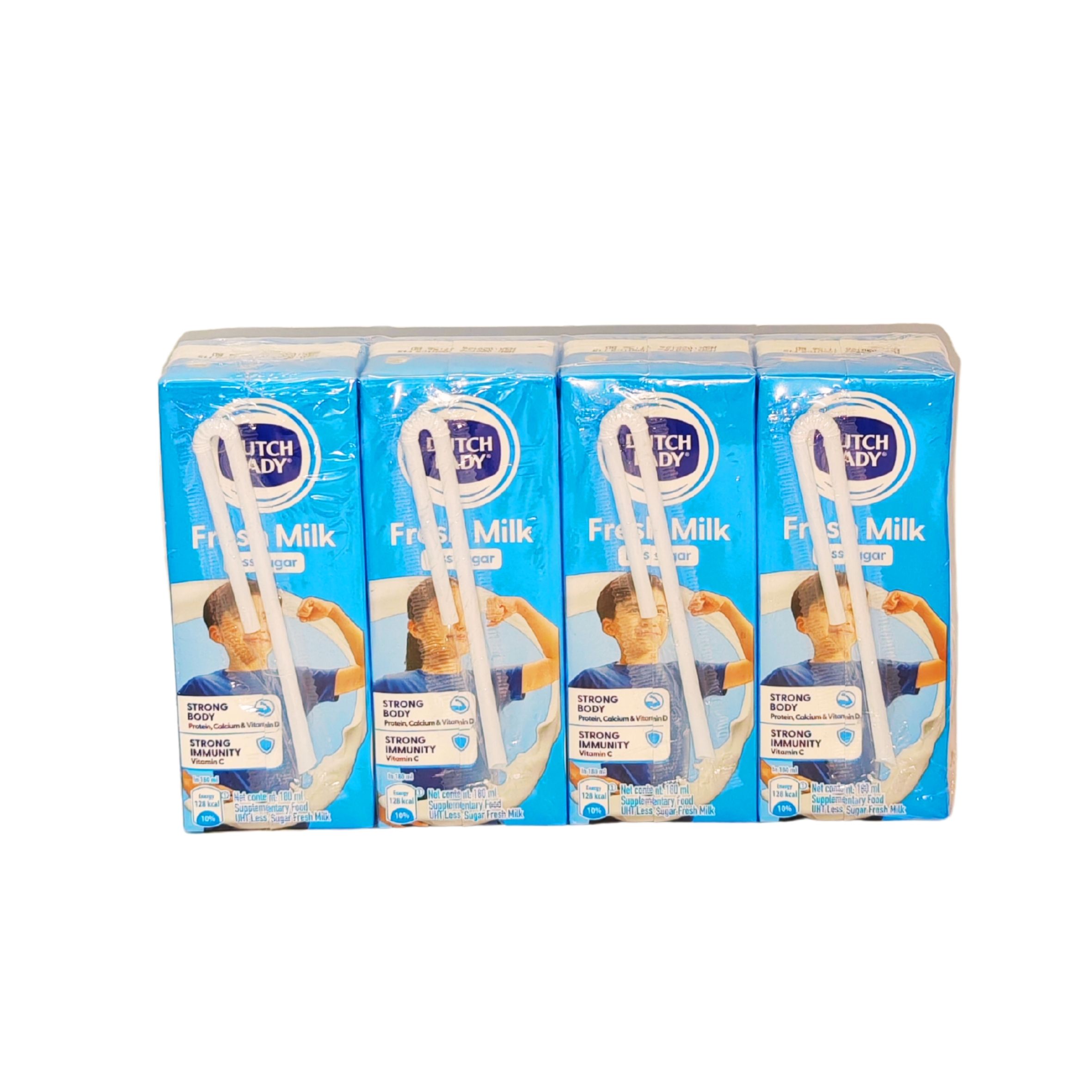 Sữa Tươi Tiệt Trùng Cô Gái Hà Lan Ít Đường Block 4 Hộp x 180ml