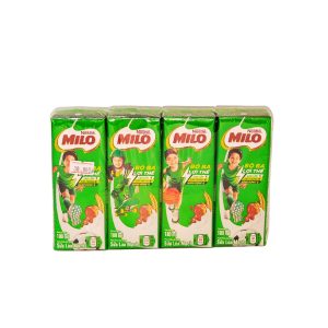 Sữa Lúa Mạch Nestlé MILO Block 4 Hộp x 180ml – Thức Uống Dinh Dưỡng Vị Cacao