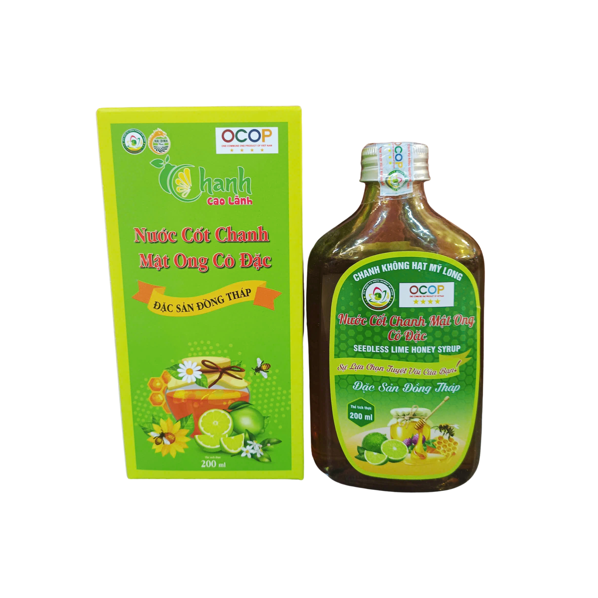 Nước Cốt Chanh Mật Ong Cô Đặc Chanh Cao Lãnh Chai 200ml