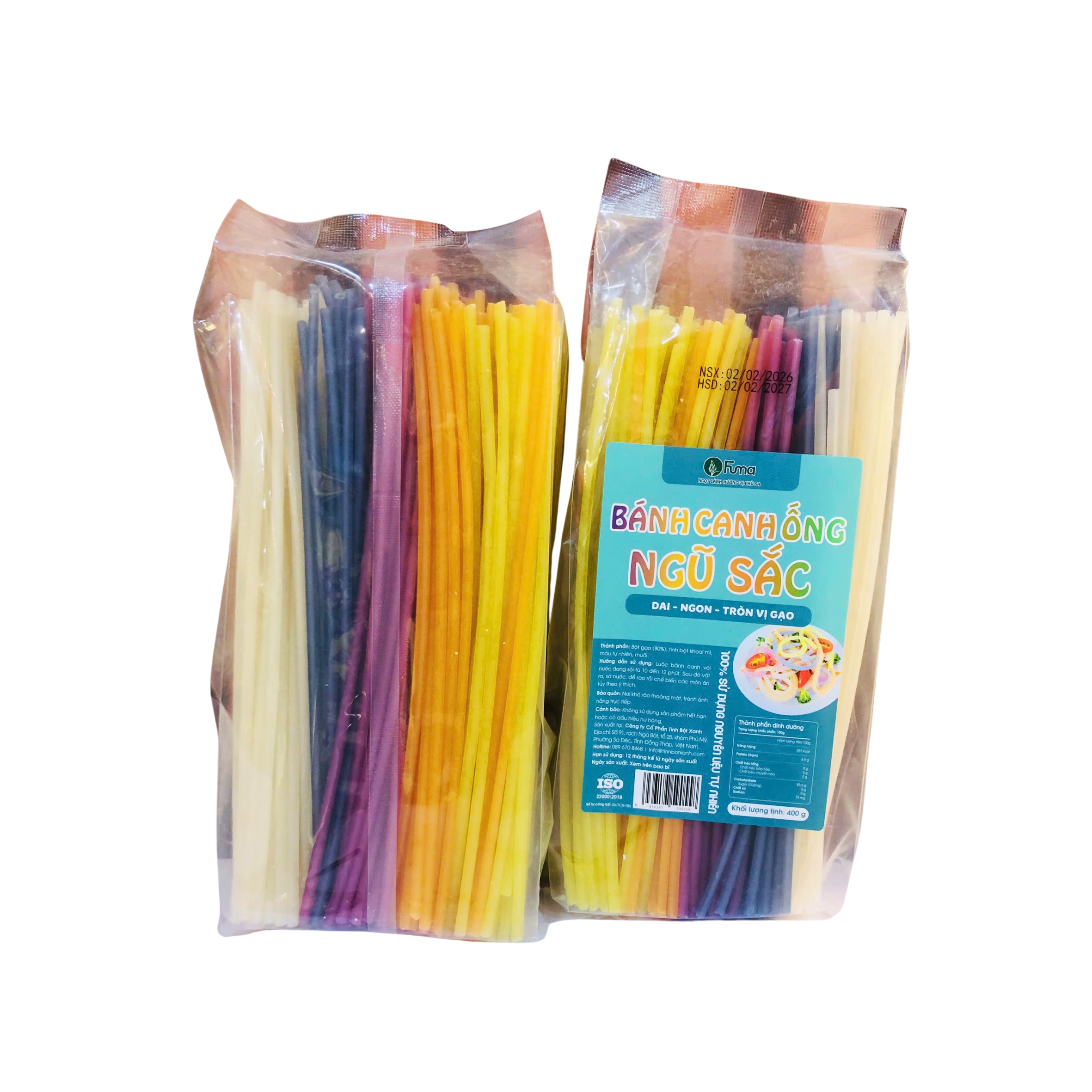 Bánh canh ống ngũ sắc Fuma 400g